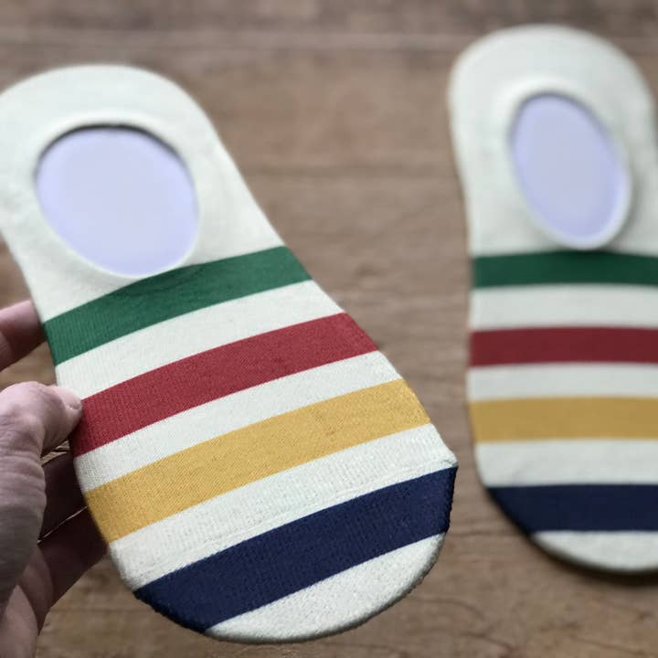Simply Me • Gentlemen Est. 2017 LLC - Wholesale Socks - Unisex - Hudson’s Bay Stripes Inspired No-Show Socks1