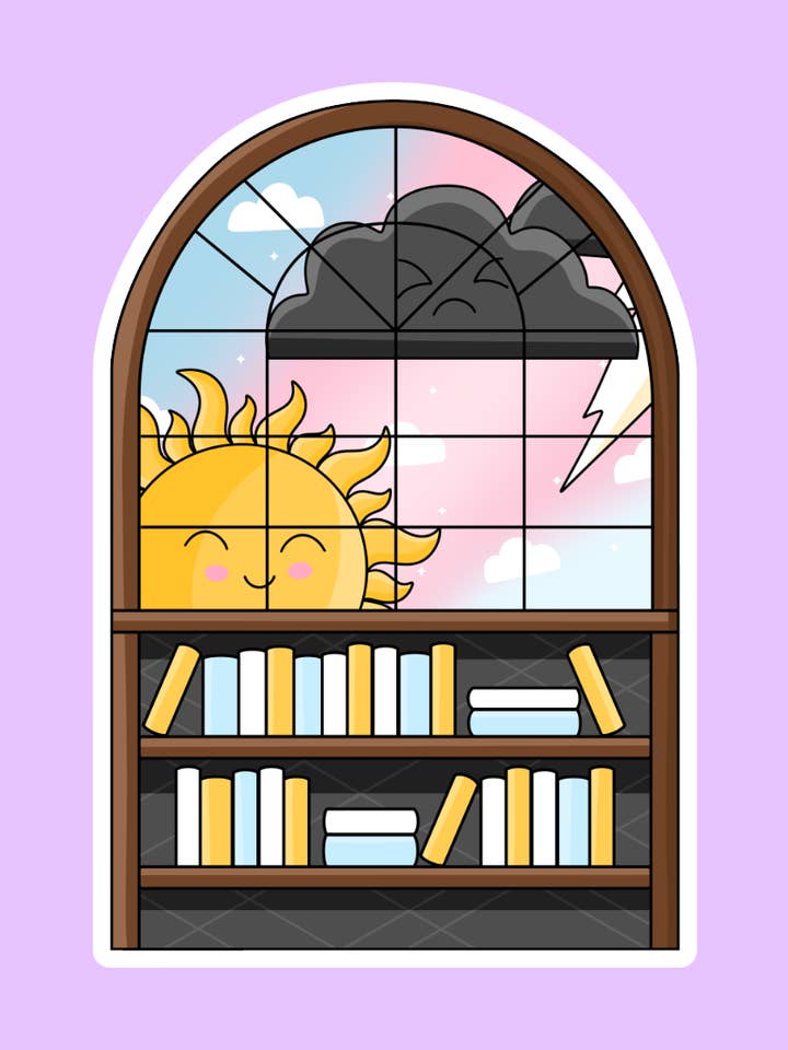 Autocollant d'étagère Grumpy Sunshine pour la vente par Shadows of Sunshine