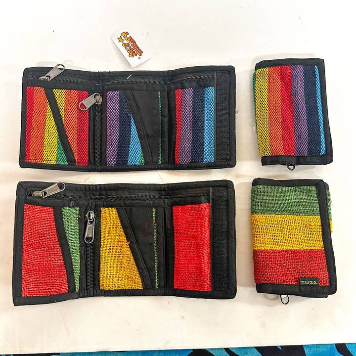 Portefeuille en chanvre arc-en-ciel, ST-CP-RR-22 pour la vente par Shop Therapy