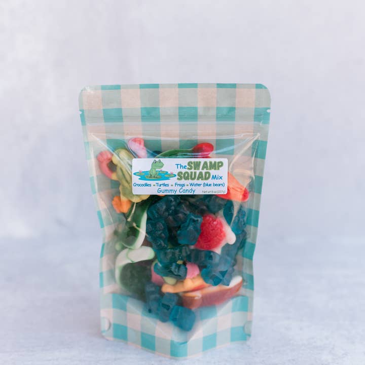 The Honey Den - Wholesale Gummy - The Swamp Mix– Frogs, Gators, Turtles & Blue “Water” gummies4