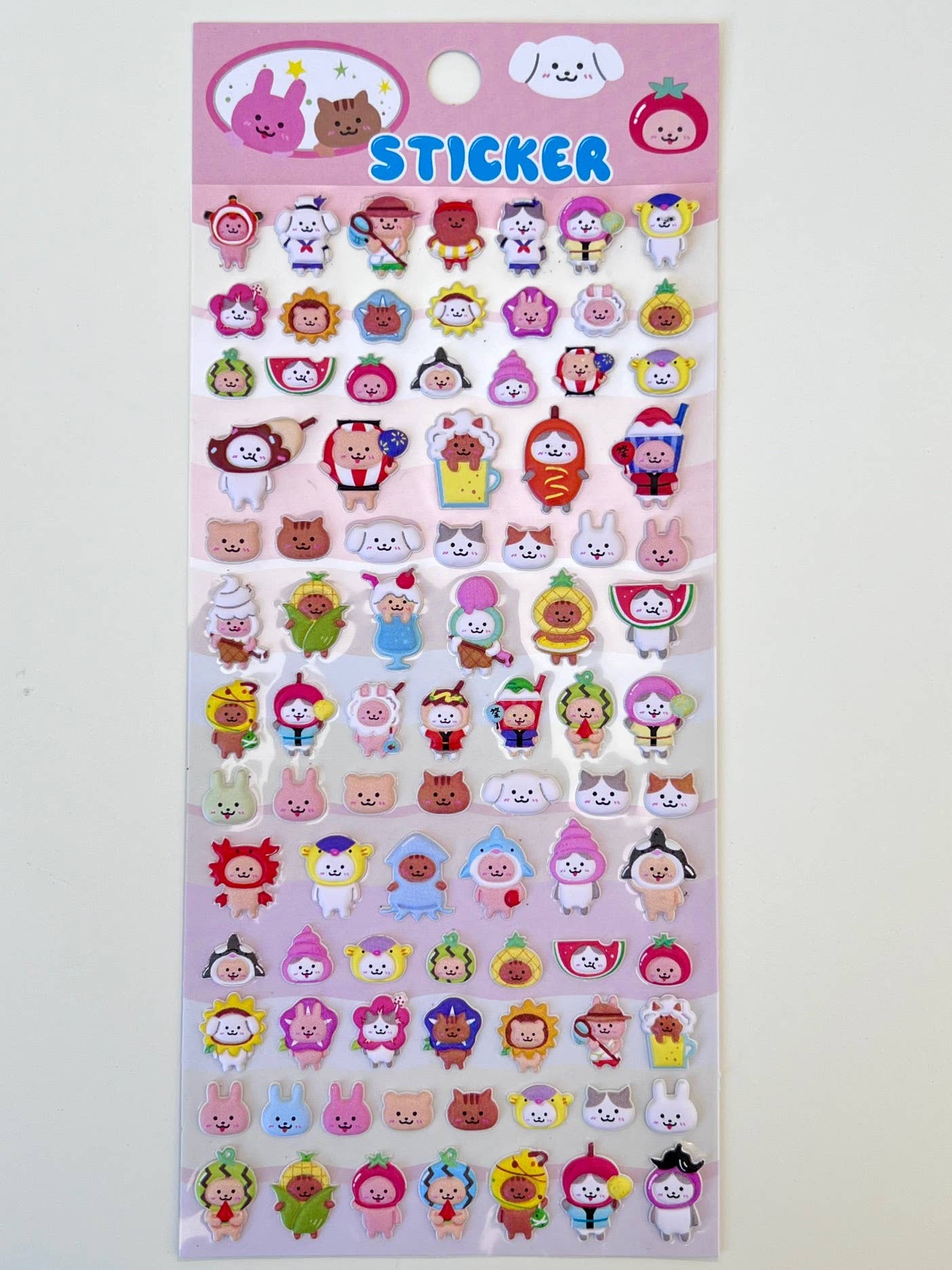 BCmini - Wholesale Sticker - 11024 Tiny Animal Puffy Assorted Stickers-1217
