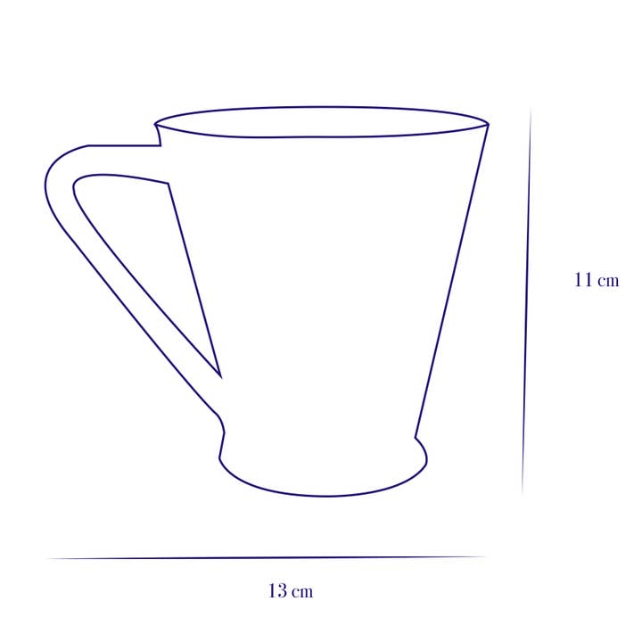 Alfar Tierra Cocida - Wholesale Coffee Mug - Coffee Ceramic Mug 300 ml/NAZAR Blue