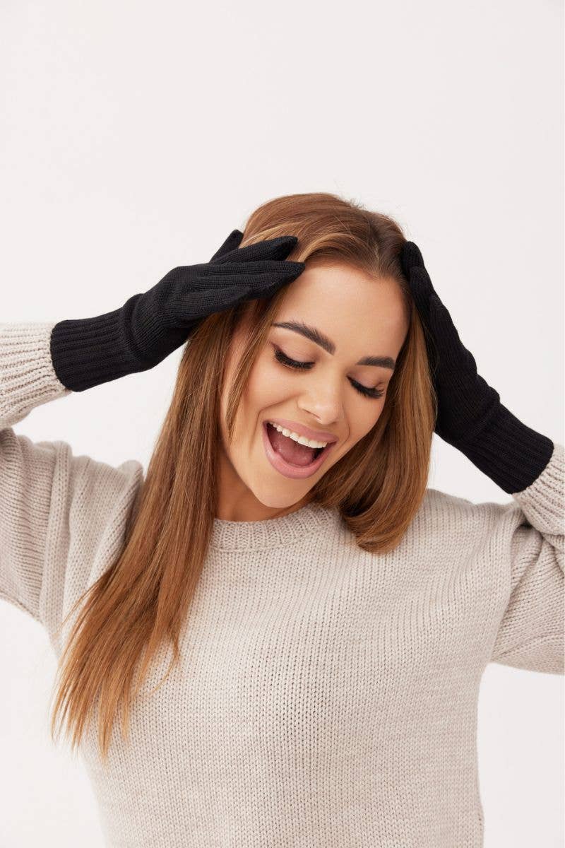 Ander - Wholesale Gloves - Women's - Women's single gloves 100% merino wool - CLASSY12