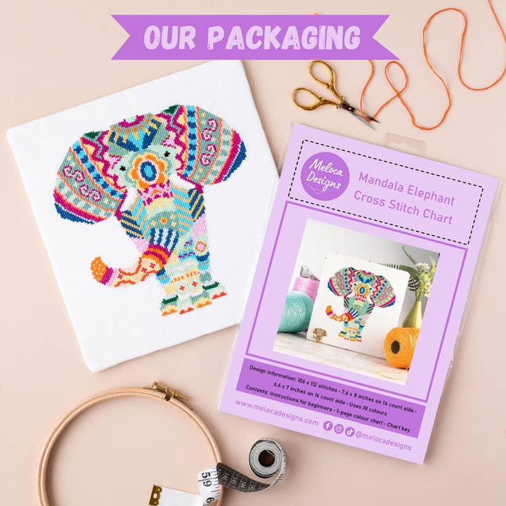 Meloca Designs - Vendita all'ingrosso Attrezzatura per ricamo/punto croce - Schema Punto Croce Mandala Pipistrello2