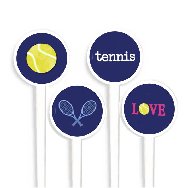 Swizzle Sticks - Tennis for wholesale by Peachy Pendants