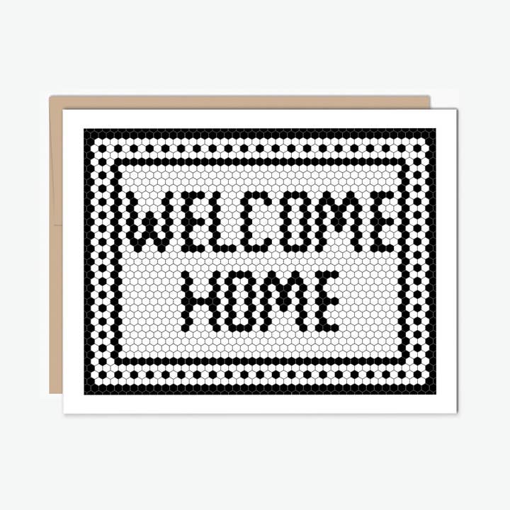 Welcome Home Penny Tile Card for wholesale by NorthHouse Creative Co.