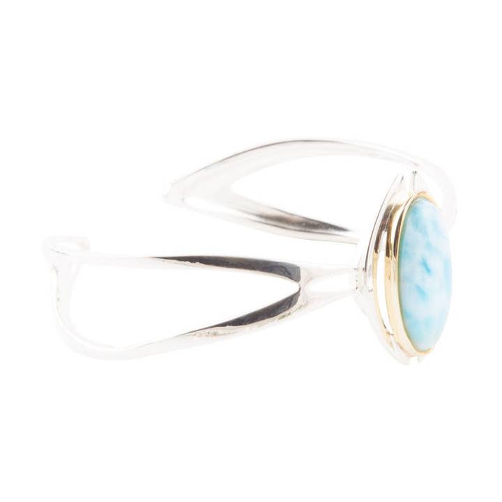 Shine Bright Larimar Cuff Bracelet for wholesale by Barse Jewelry
