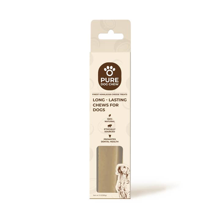 Coconut Yak Cheese Chew – 3 oz for wholesale by Pure Dog Chew