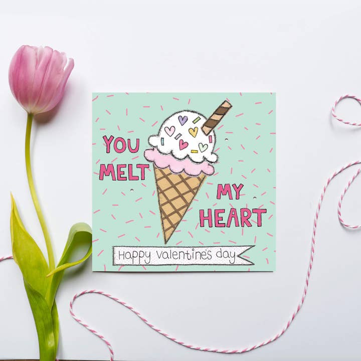 Tarjeta de San Valentín You melt my heart para venta al por mayor de Flossy Teacake