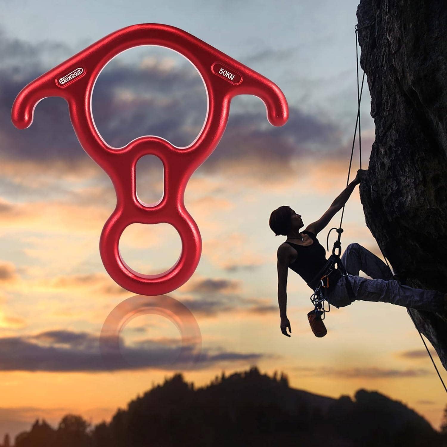 VIGOR - Vendita all'ingrosso Accessori sportivi - Figura di Salvataggio, Discensore a 8 Grande con Orecchie Piegate per Assicurazione3