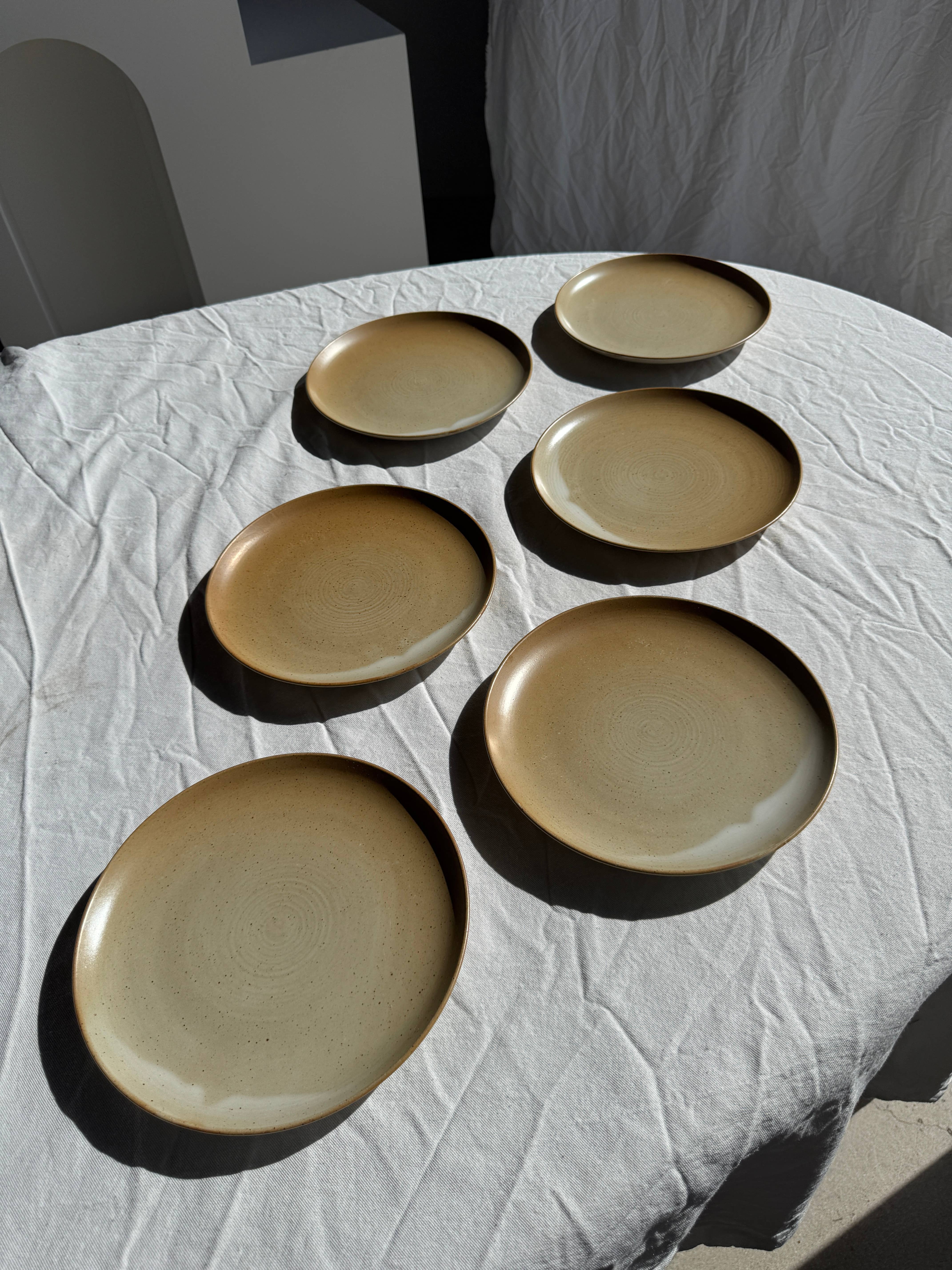 Office Objets - Wholesale Dinner Plate - Set of 6 stoneware plates Village France D243