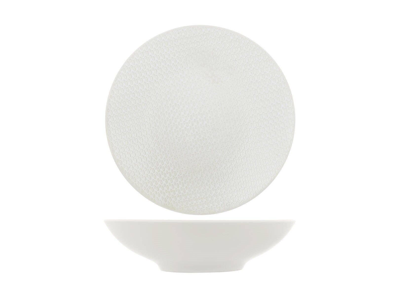 H&H - Wholesale Dinner Plate - Union Deep Plate in White Stoneware cm 190