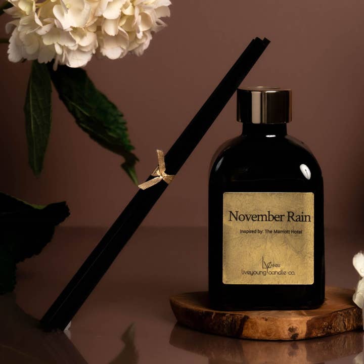 Hôtel de Luxe Inspiré par la Pluie de Novembre | Diffuseur à Bâtonnets pour la vente par LiveYoung Candle Company
