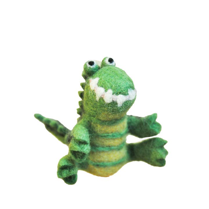 Zumki - Wholesale Finger Puppet - Kids & Baby - Sitting Crocodile Felt Wool Finger Puppet4