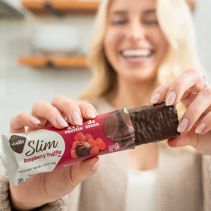NuGo Nutrition - Wholesale Snack Bar - NuGo Slim Raspberry Truffle Protein Bar5