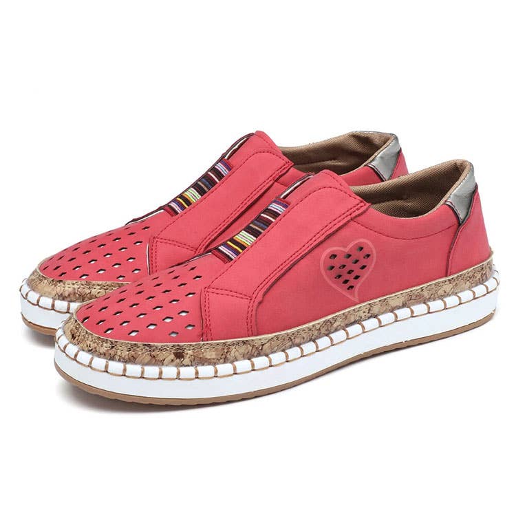 Cloud Cushion Slides - Wholesale Loafers - Women's - Breathable Hollow Slip-On Loafers8