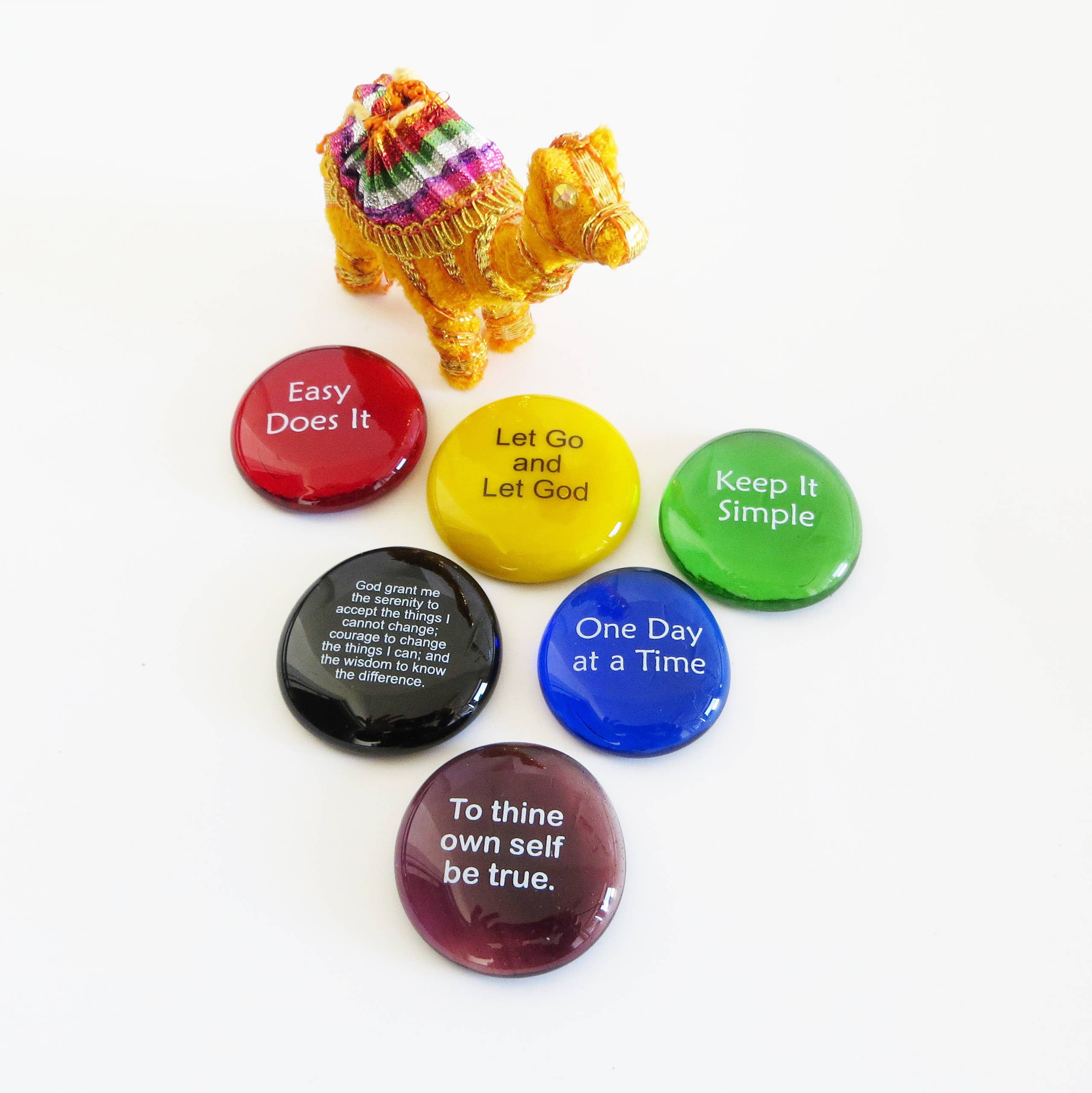 Lifeforce Glass, Inc. - Wholesale Keepsake Coin/Token - Recovery Assortment of 100 Glass Stones, Sobriety Gifts11