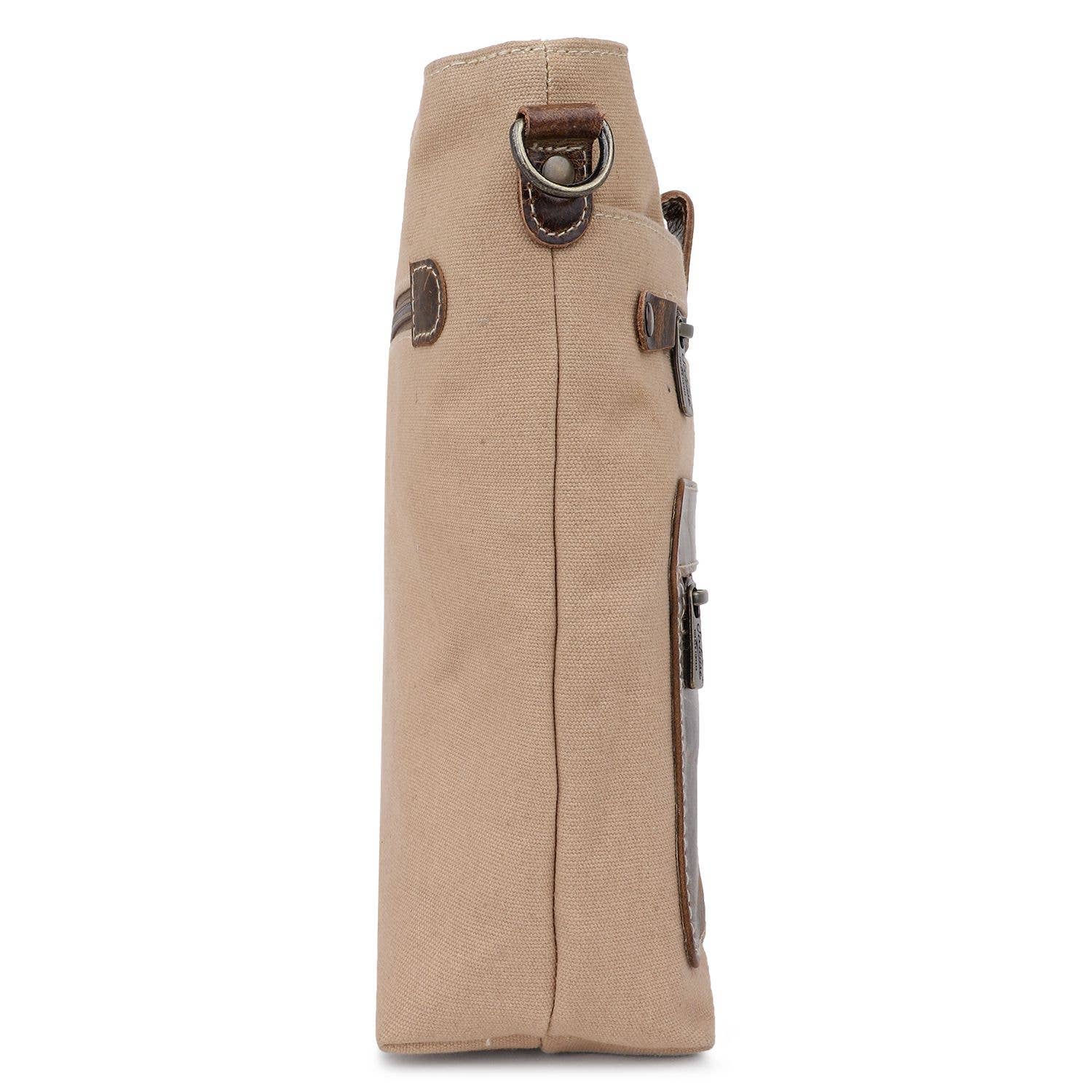 Sixtease Bags USA - Wholesale Crossbody Bag - Women's - Canvas & Leather Women's Crossbody Bag - Dun/Van Dyke1