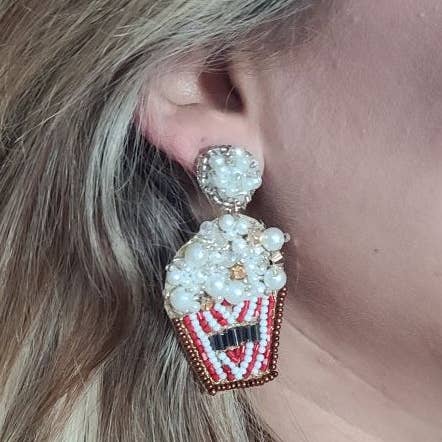 Beaded Popcorn Statement Earrings for wholesale by VLU STYLE