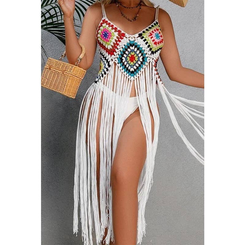 Paperdoll – Engroshandel Strandbadekåbe – Dame – HÆKLET BIKINI Boho Cover Up 8