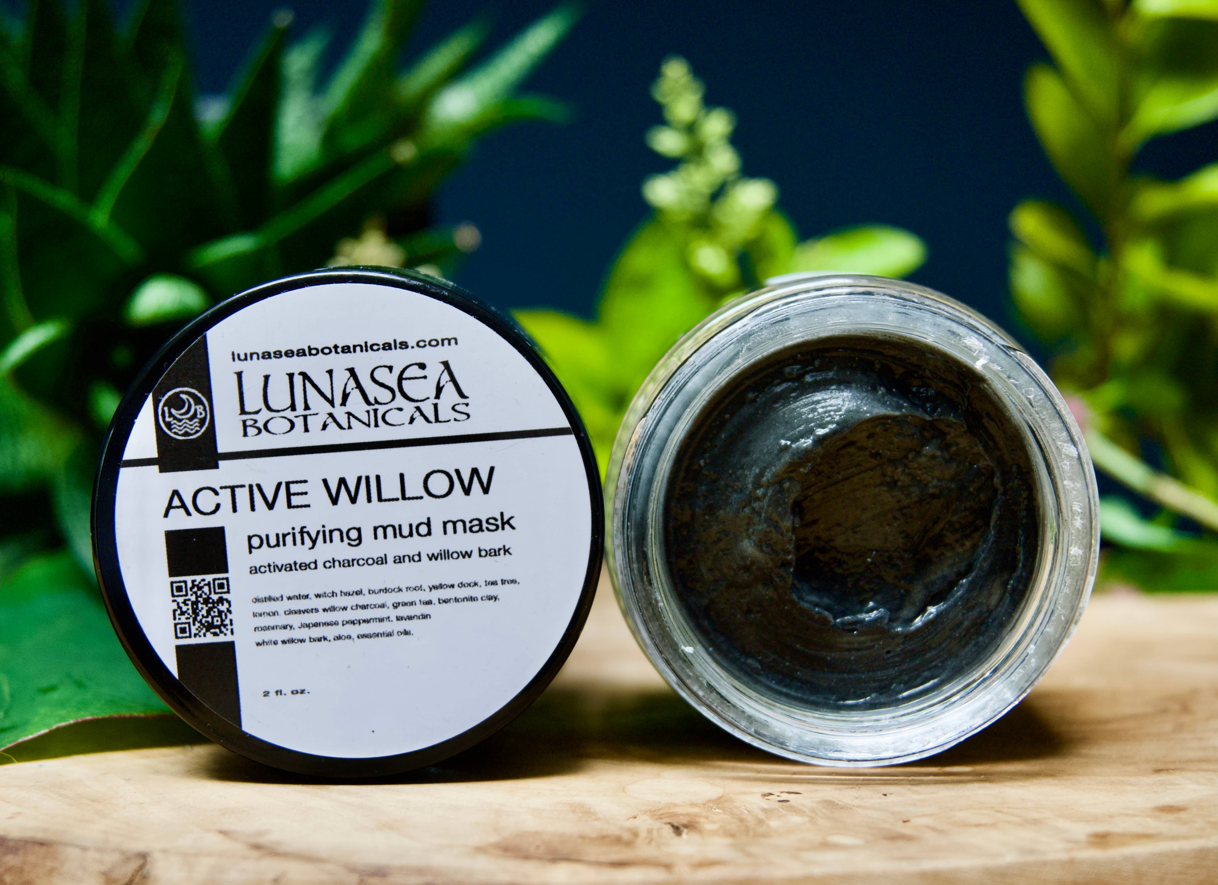 lunasea botanicals - Wholesale Skincare face mask - Active Willow Deep Pore Purifying Mud Mask1