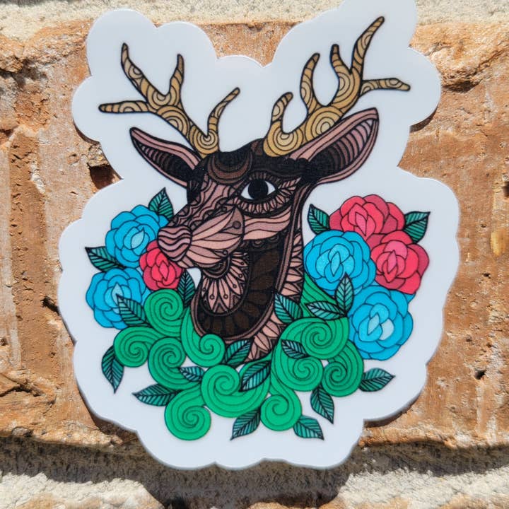 3 inch Water resistant laminated vinyl sticker for wholesale by Kodaandmom