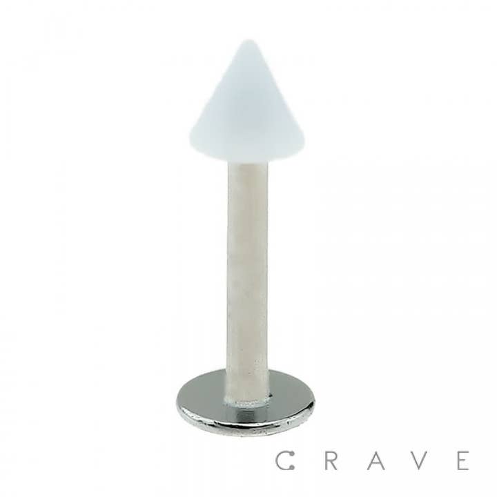 CRAVE - Wholesale Lip Ring - 316L SS LABRET/MONROE WITH SOLID COLOR ACRYLIC SPIKE9