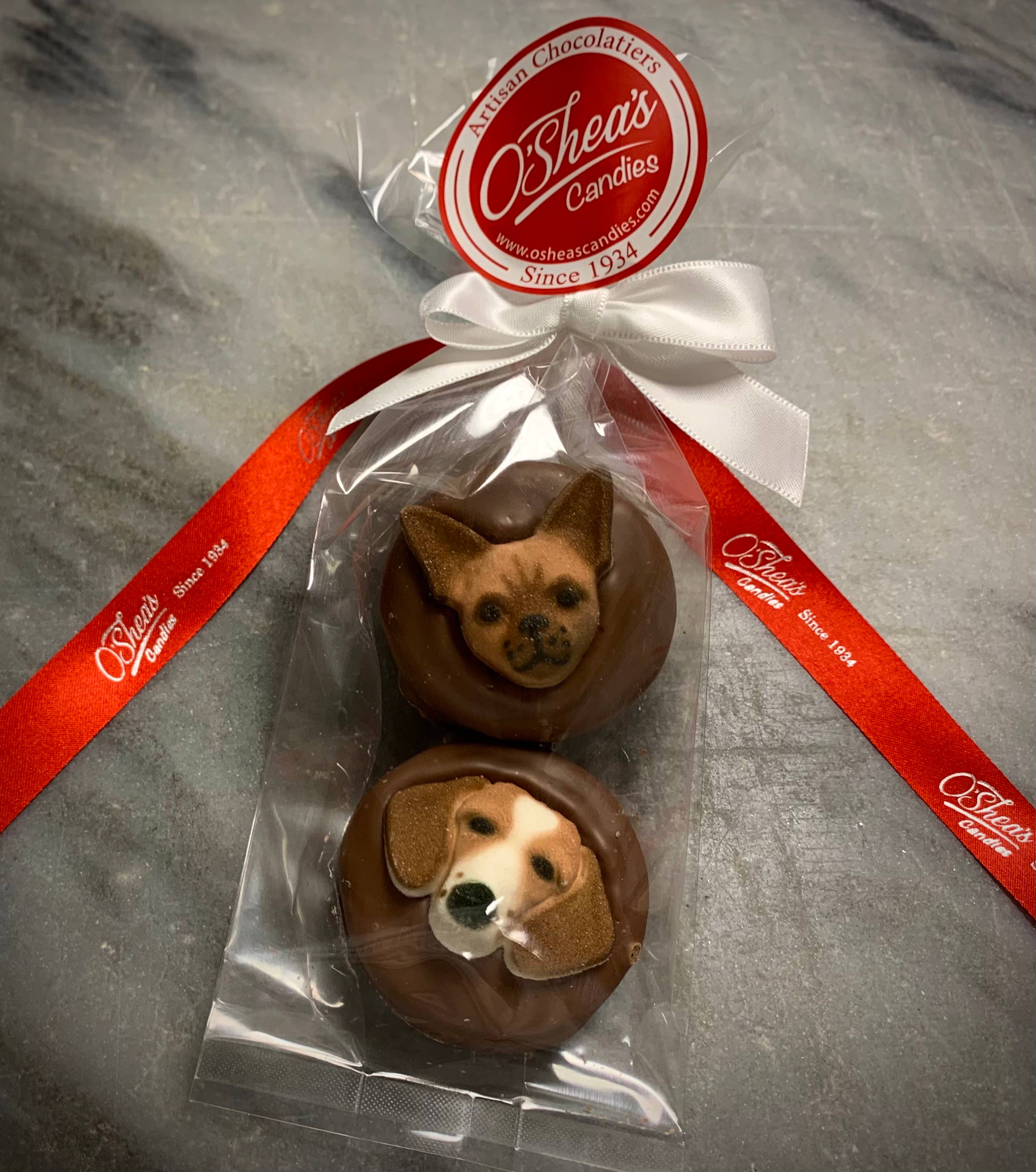 O'Shea's Candies Sweet Shop - Wholesale Chocolate Covered Sweets - O’Oreo “Dog Theme” 🐶 Milk Chocolate 2PK3