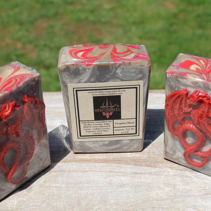 Wicked Bubbles LLC - Wholesale Bar Soap - Dragon’s blood handmade soap3