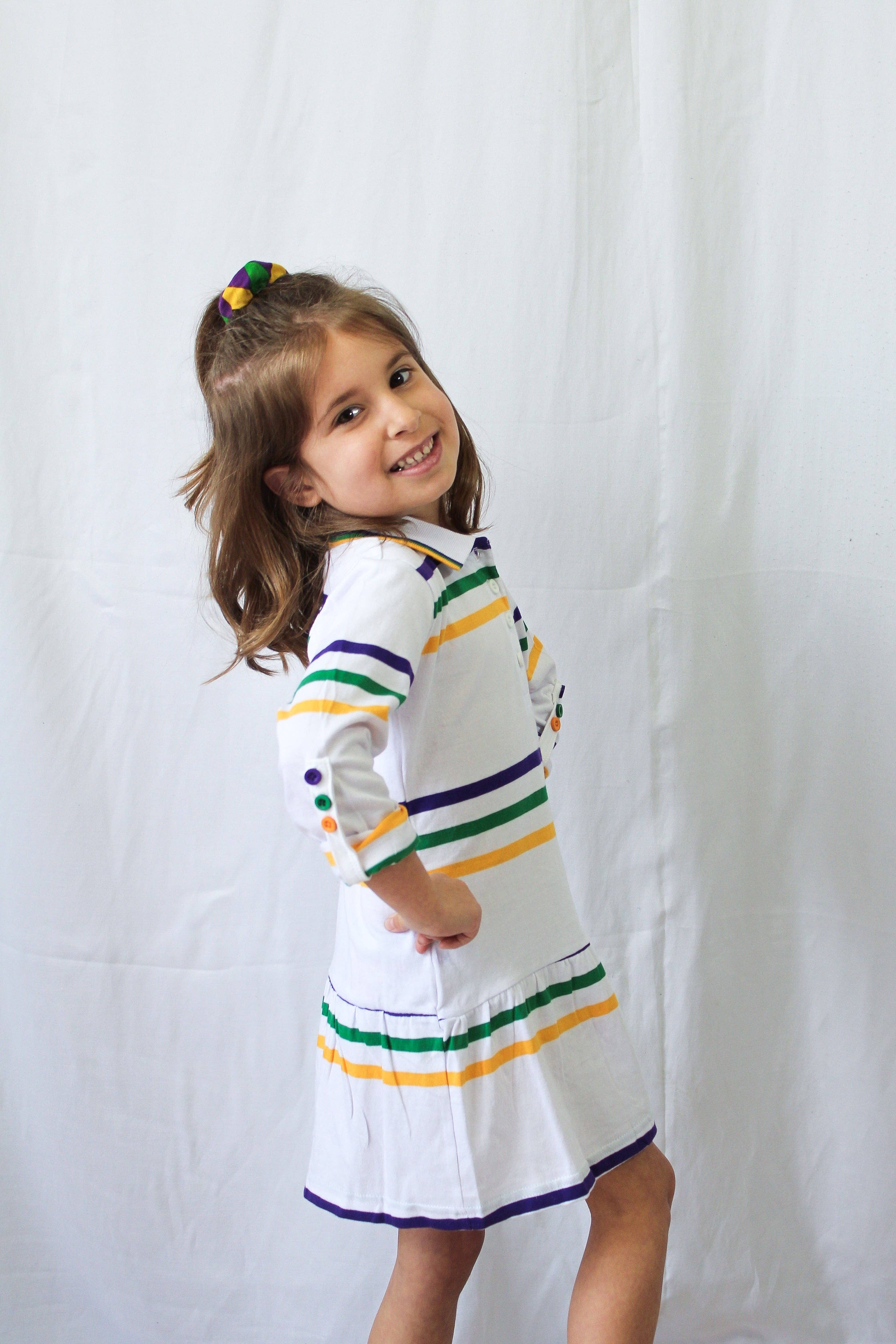 Mardi Gras Creations – wholesale Dress – Kids – White Infinity Youth Dress4