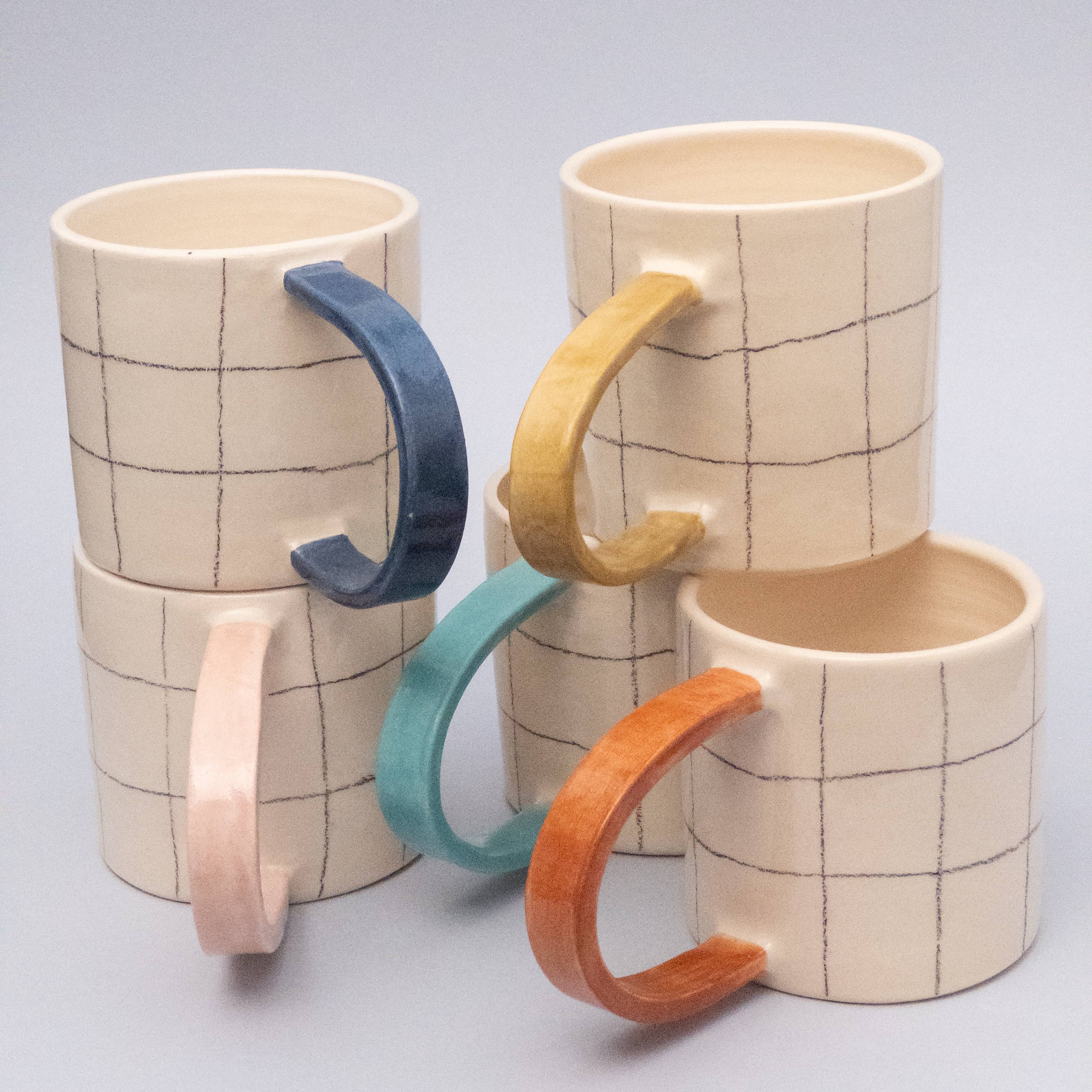 Odeon Studio – Caneca por atacado – Caneca quadrada com alça azul2