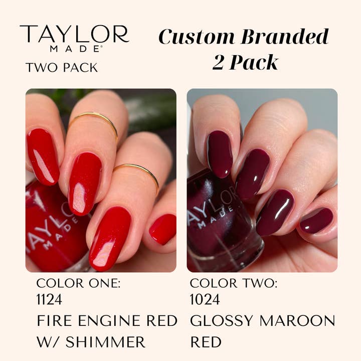 Taylor Made Polish - Vendita all'ingrosso Smalto per unghie - Smalto per unghie personalizzato: confezione da 2 a lunga tenuta + vegano + non tossico231
