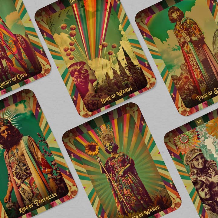 Ibiza Tarot USA - Wholesale Tarot Cards - The Cosmic Hippie Tarot - 78 cards - Tarot - Tarot Deck - Fortune Telling - Divination tools