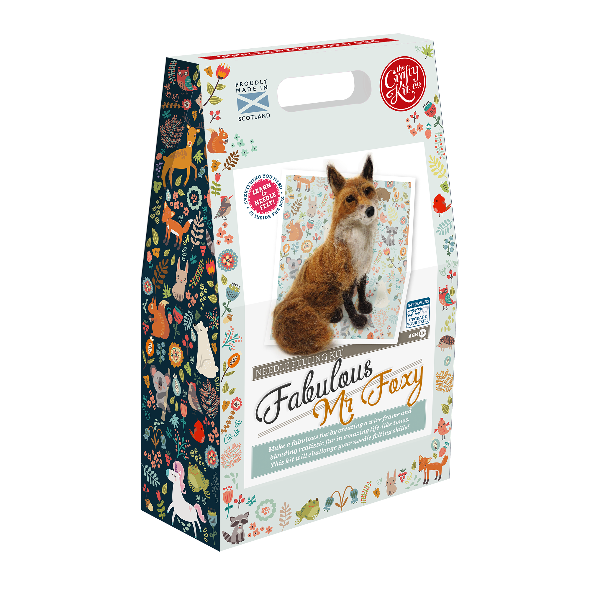 The Crafty Kit Company - Wholesale Craft Sewing Kit - Fabulous Mr Foxy Needle Felting Craft Kit2