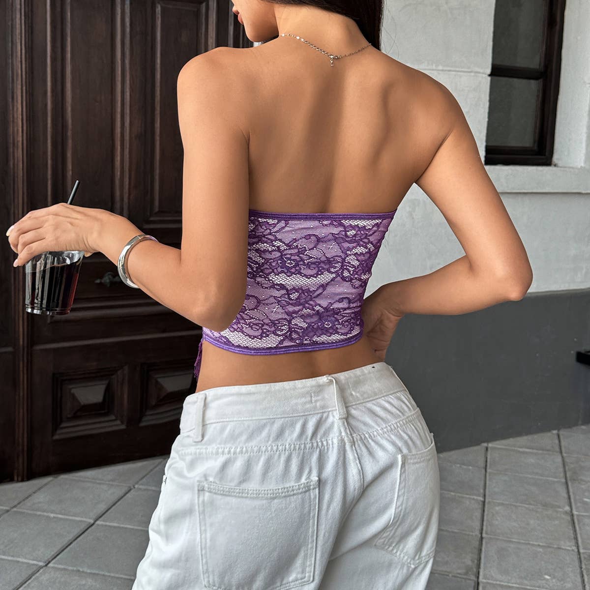 Tourtiwi - Wholesale Korset - Dames - Sexy kanten buisknoop-topje8