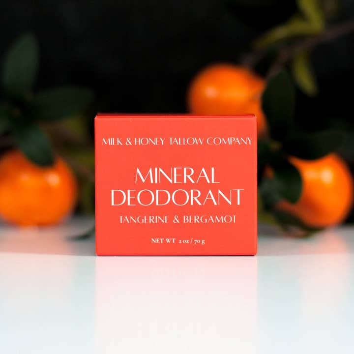 Déodorant Minéral - Mandarine & Bergamote pour la vente par Milk & Honey Tallow Company