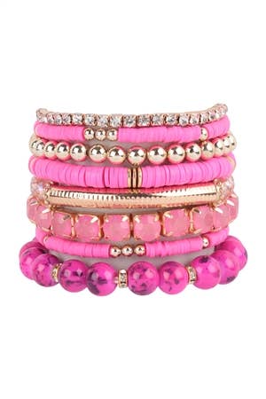 MYS Wholesale Inc - Vente Bracelet de perles - Bracelet extensible à breloques Fimo Ccb Mix10