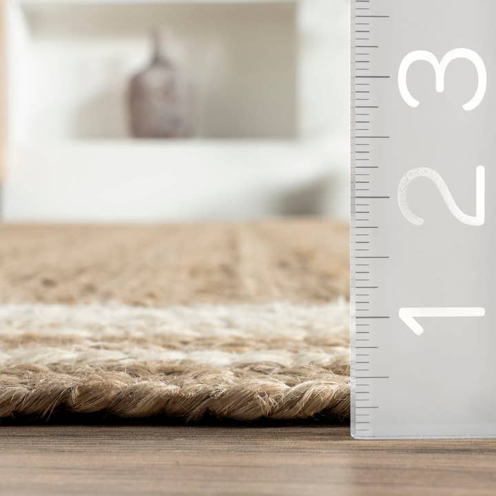 nuLOOM - Wholesale Area Rug - Braided Rikki Border Jute Area Rug