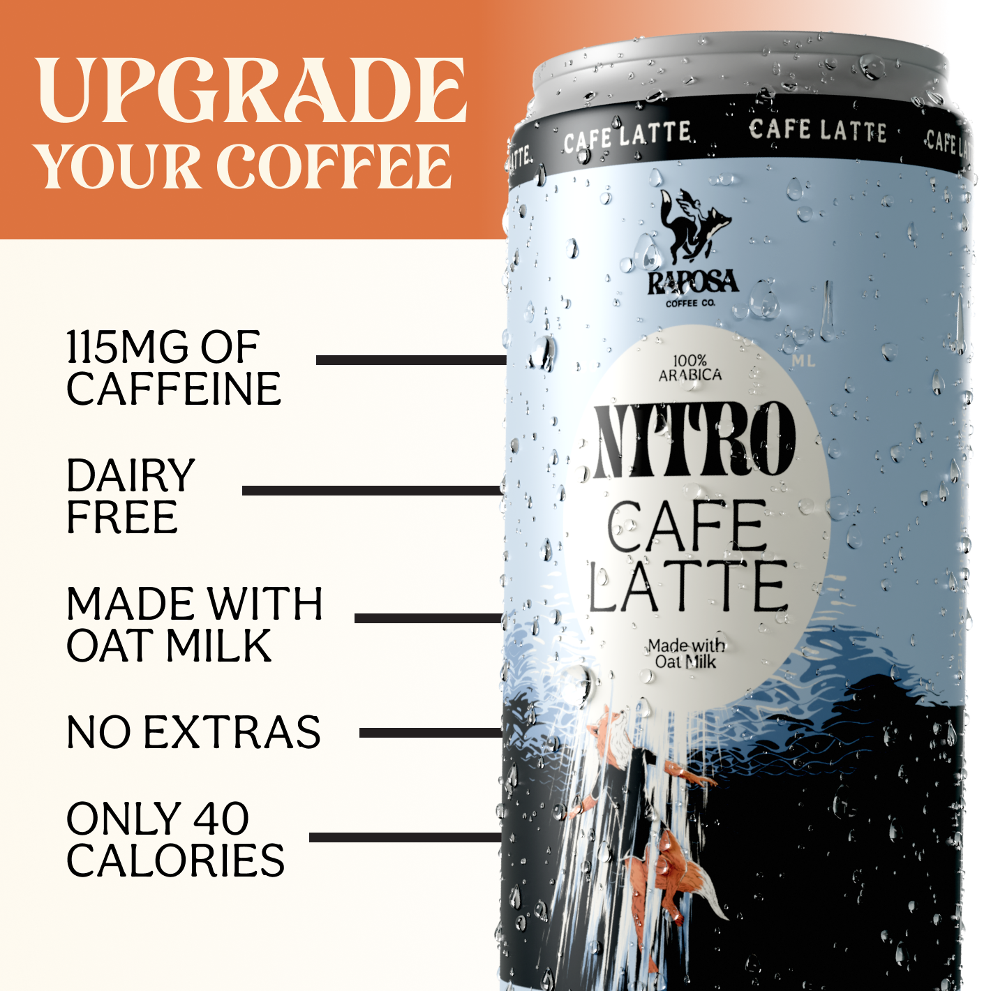Raposa Coffee - Vendita all'ingrosso Caffè freddo - Nitro Cold Brew: Café Latte (250 ml)1