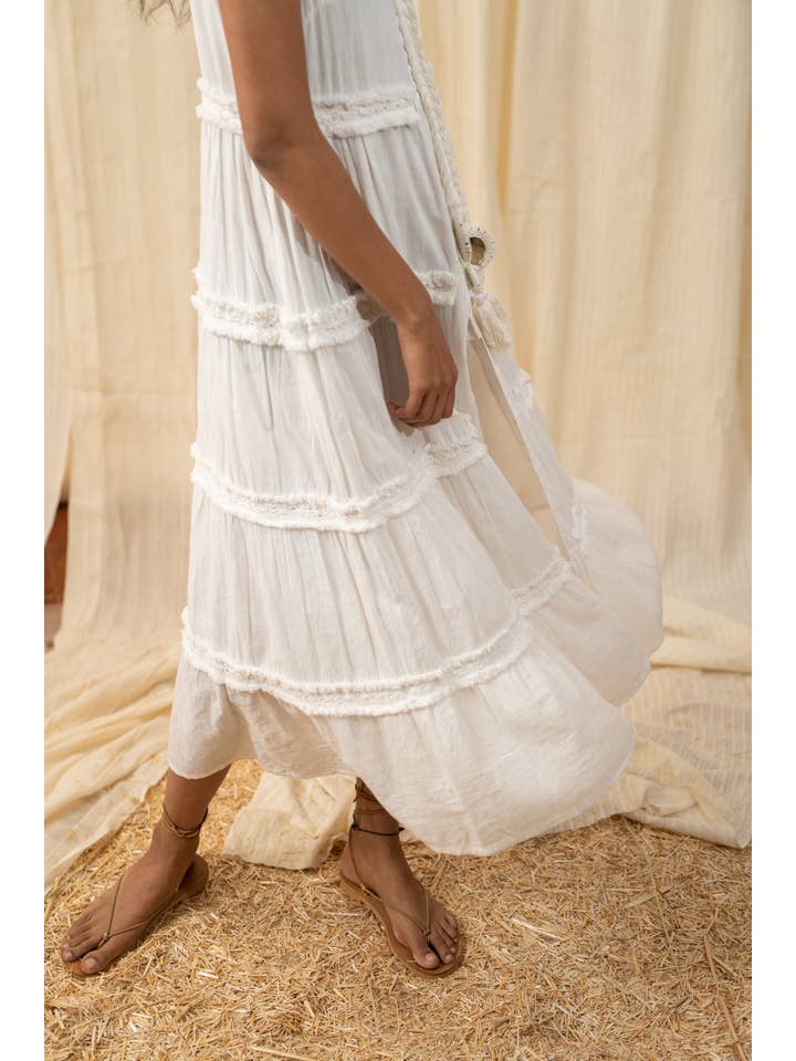 Label Reyya - Wholesale Jurk - Dames - Gevlochten witte Maxi1