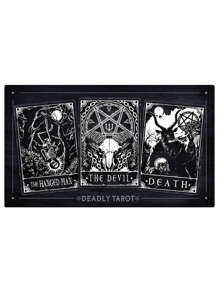Deadly Tarot Devil, Death & The Hanged Man XL Mouse/Desk Mat for wholesale by Grindstore