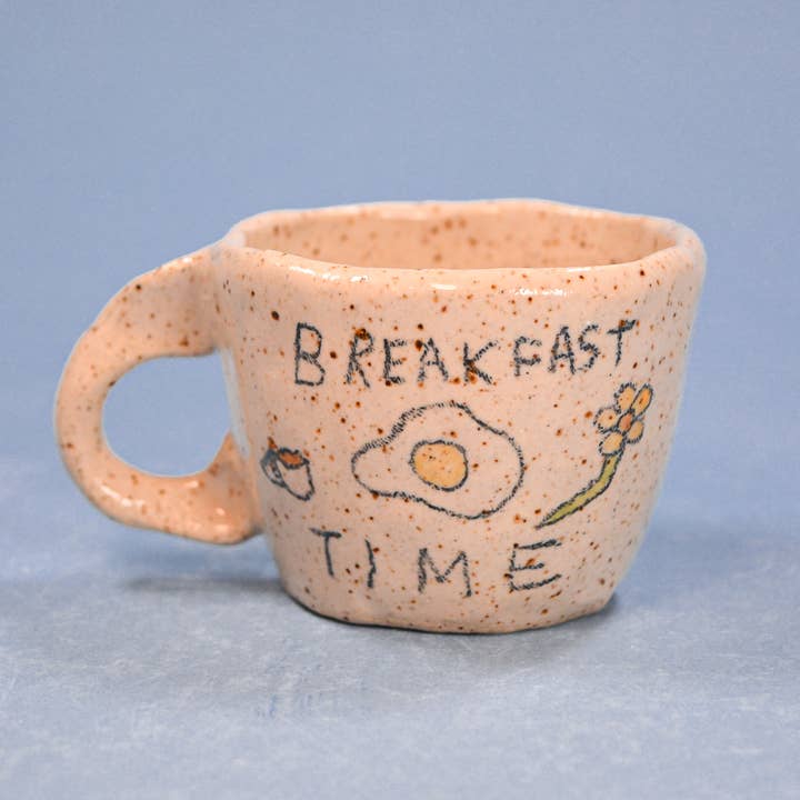 Breakfast Time - Handmade Stoneware Espresso Cup 2-4 oz. for wholesale by Juice Ceramics Handmade Pottery and Jewelry