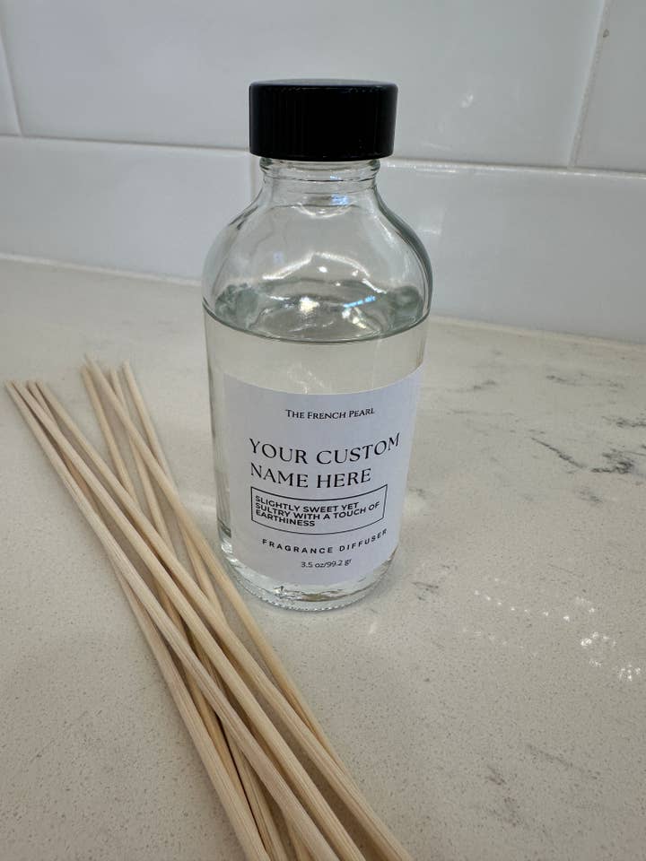 Custom Name Home Fragrance Reed Diffuser for wholesale by The French Pearl