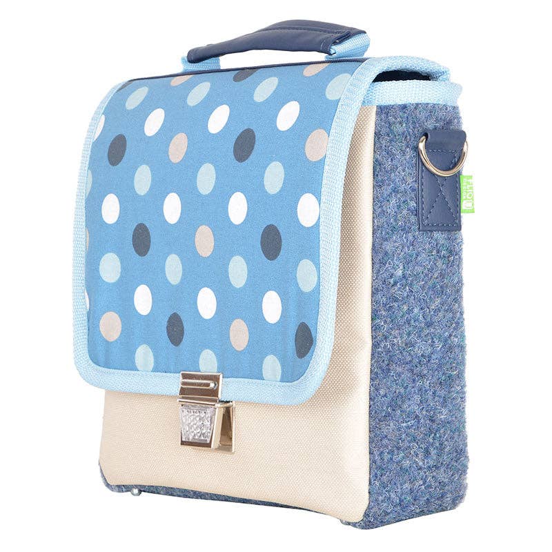 Flio-Design - Vente Accessoires de vélo - Sac bandoulière et sac vélo à pois bleus1