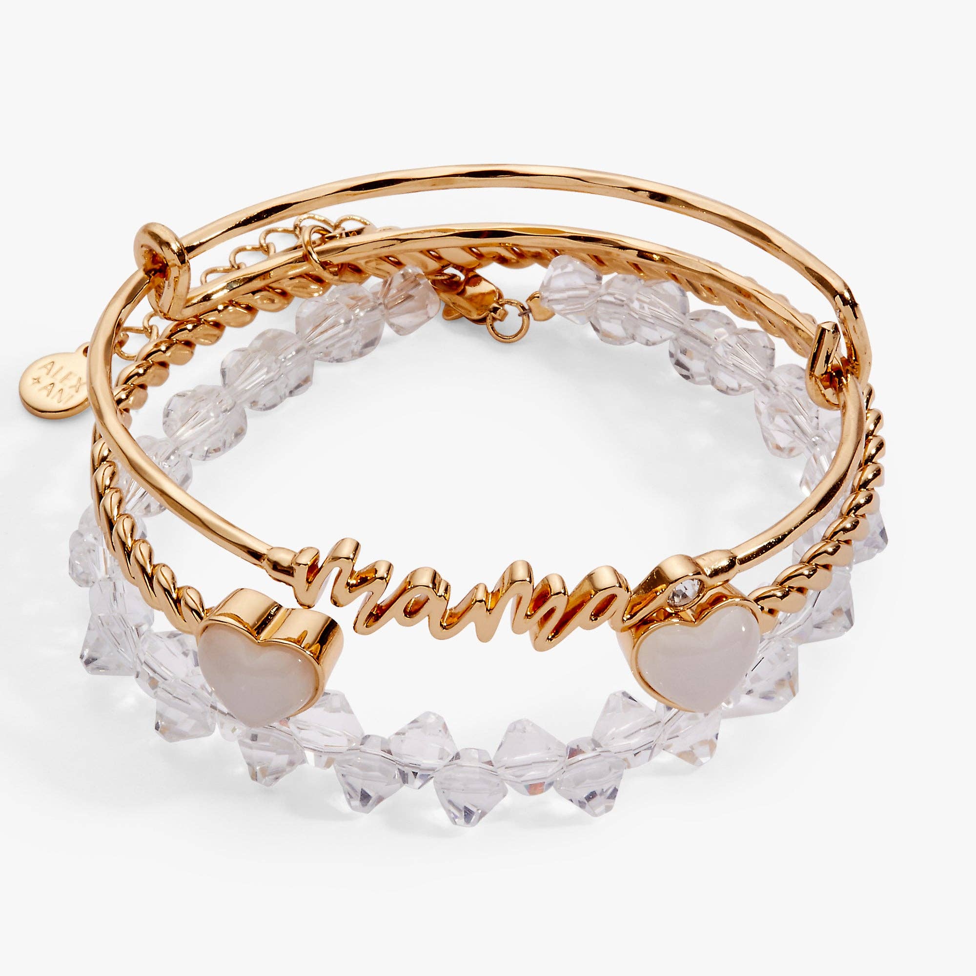 Alex and Ani - Vente Parures de bijoux - Ensemble de 3 bracelets en argent perlés "Mama"3