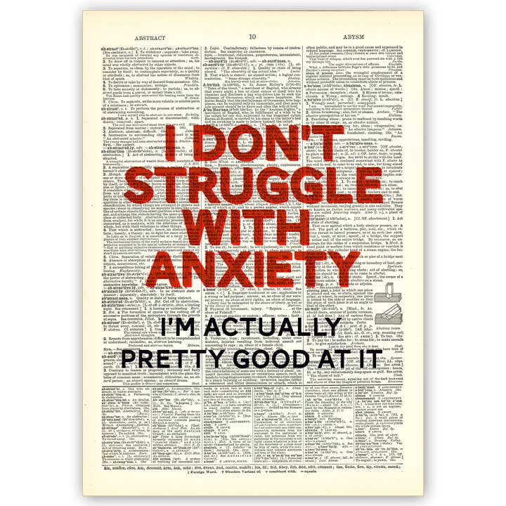 Kunstdruk Woordenboekpagina | Ik Worstelen Niet voor wholesale door Vintage Dictionary Art