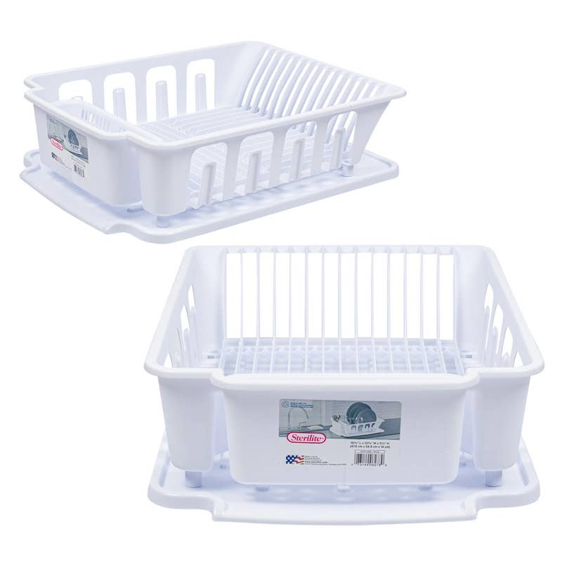 Deluxe Import Trading - Wholesale Dish Drying Mat/Rack - Sterilite Large Sink Set 2-piece - White0