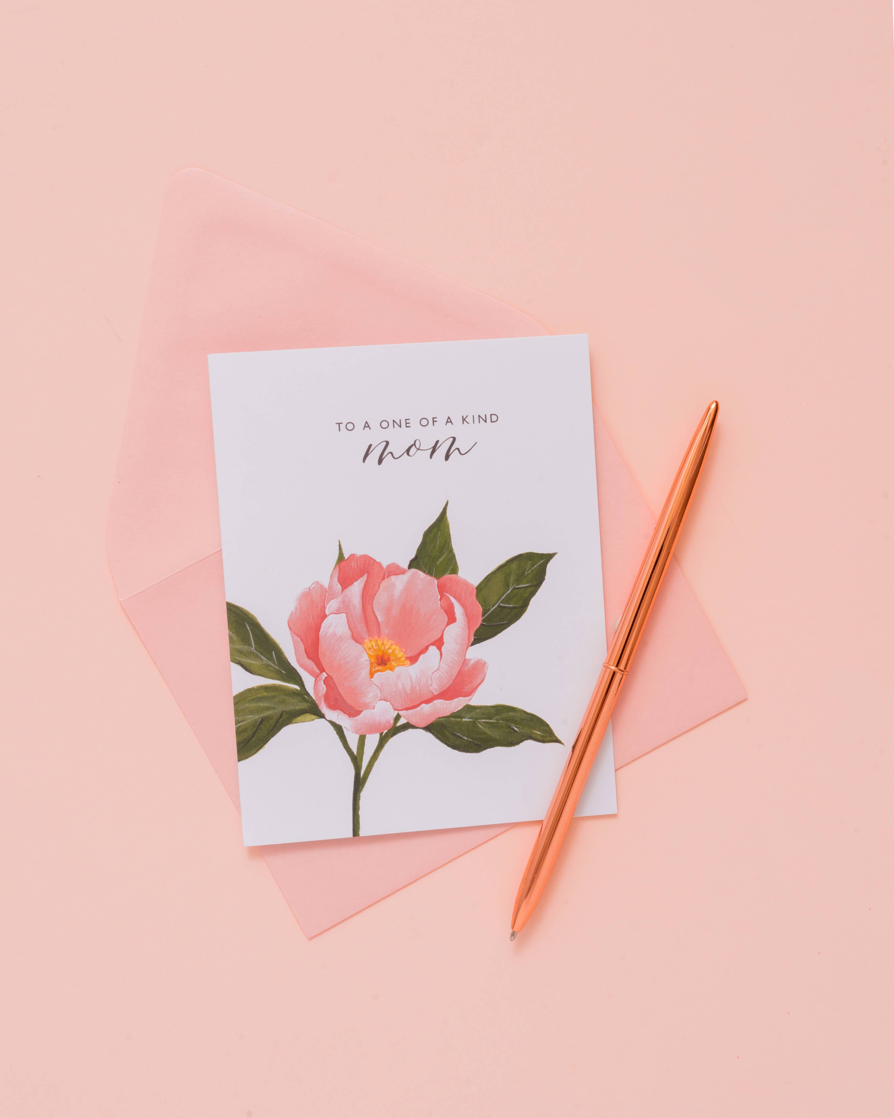 Isabella MG – Engroshandel Morsdagskort – En af en slags mor pæon - Mors dag-kort2