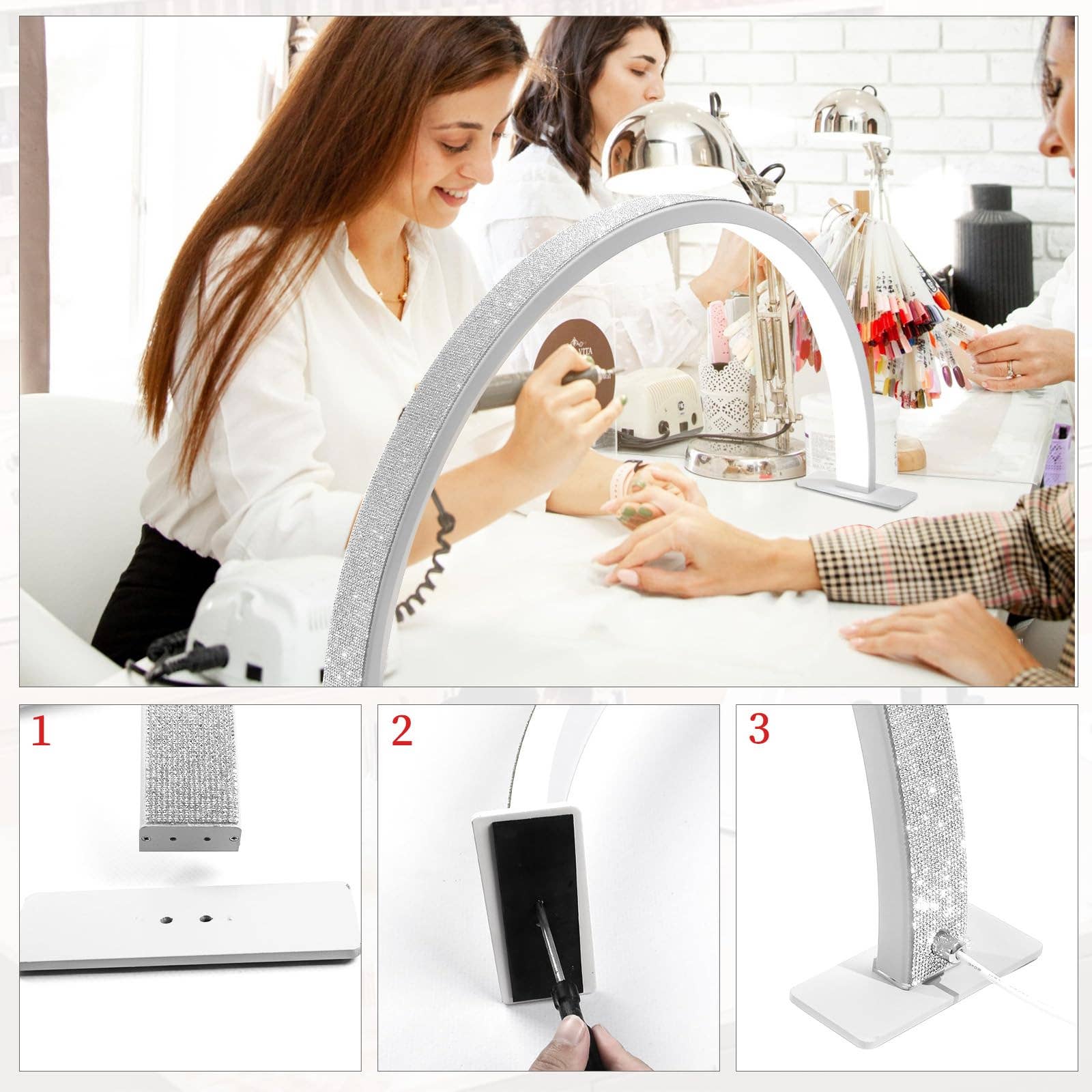 WHITE DIAMOND Half Moon Light Nail Lamp for Lash Eyelash Extension, Tattoo for wholesale on Faire20