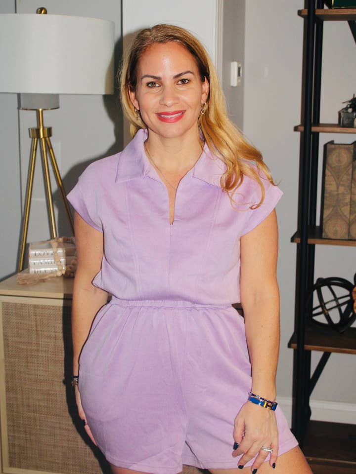 Purple Romper for wholesale by Tracie's